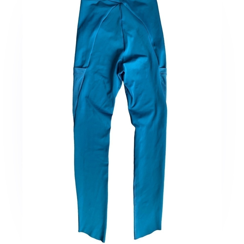 Gymshark High Waisted Venture Leggings Teal Blue Mesh Pockets Size‎ Small - Picture 8 of 11